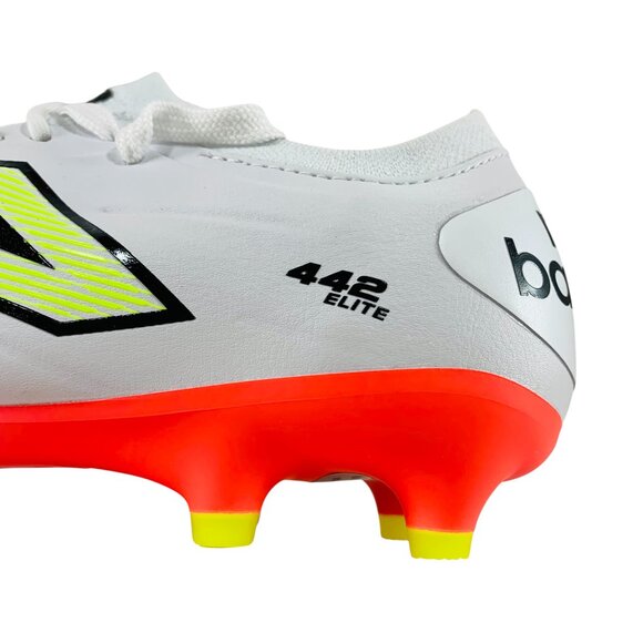 New Balance 442 Elite FG v2 White Men\'s Wide 2E Soccer Cleats MS41FEB2